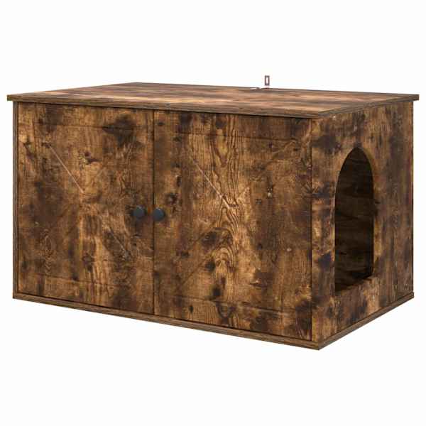 vidaXL Kassi Maja Suitsutatud tamm 85 x 55 x 50,5 cm Tehispuit