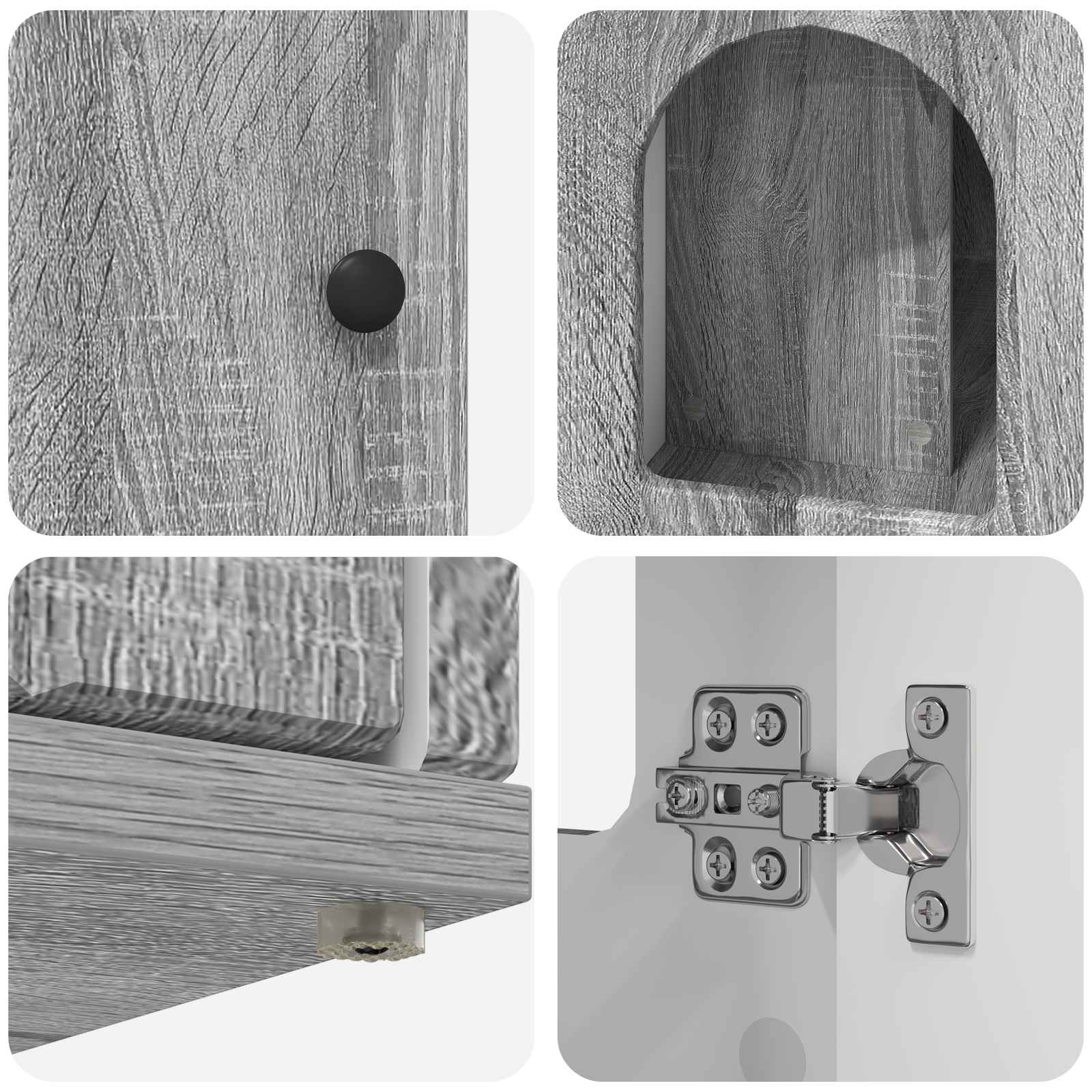 Casa pentru pisici Gri Sonoma 85 x 55 x 50 cm Lemn compozit [9]