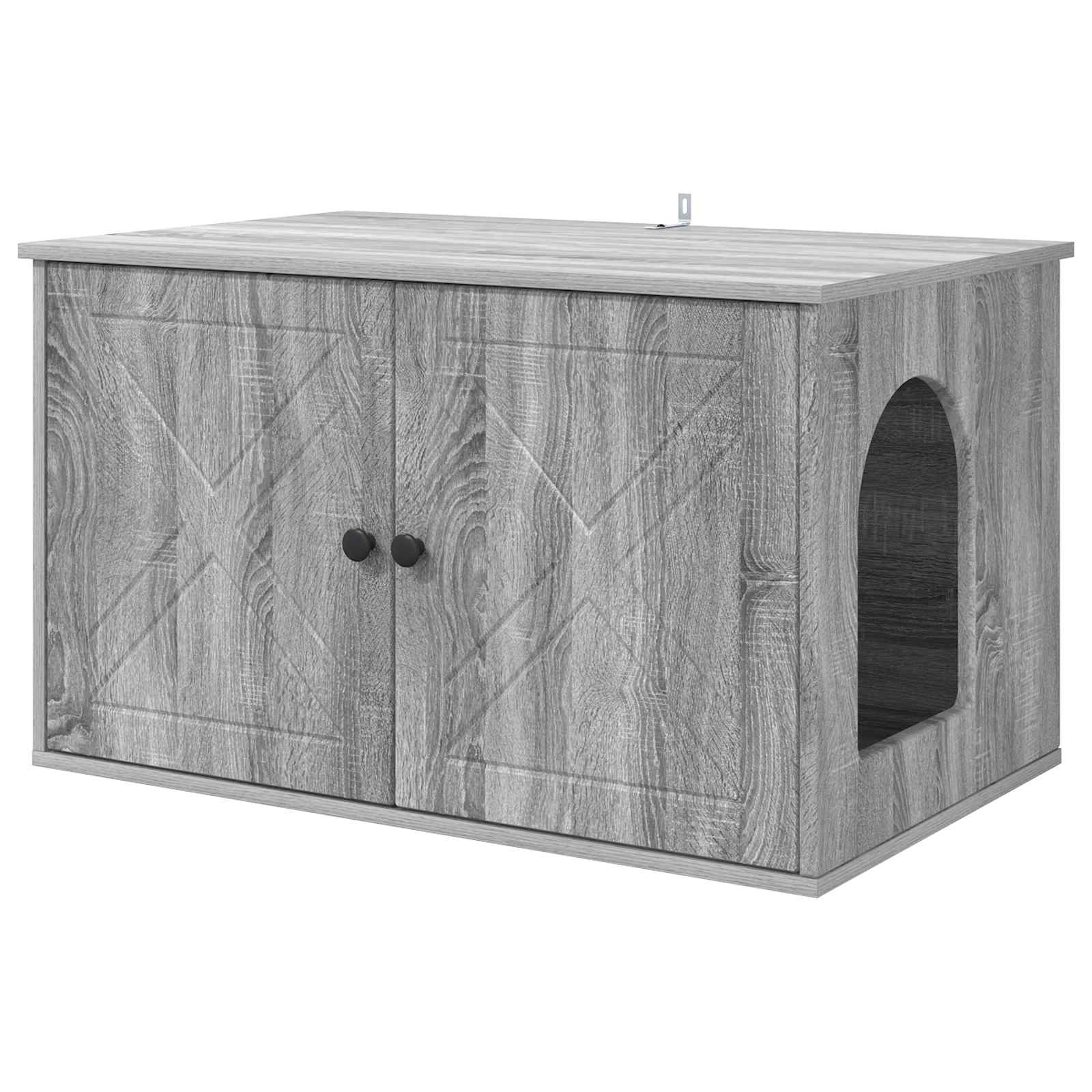 vidaXL Macska Ház Szürke Sonoma 85 x 55 x 50 cm Faanyag