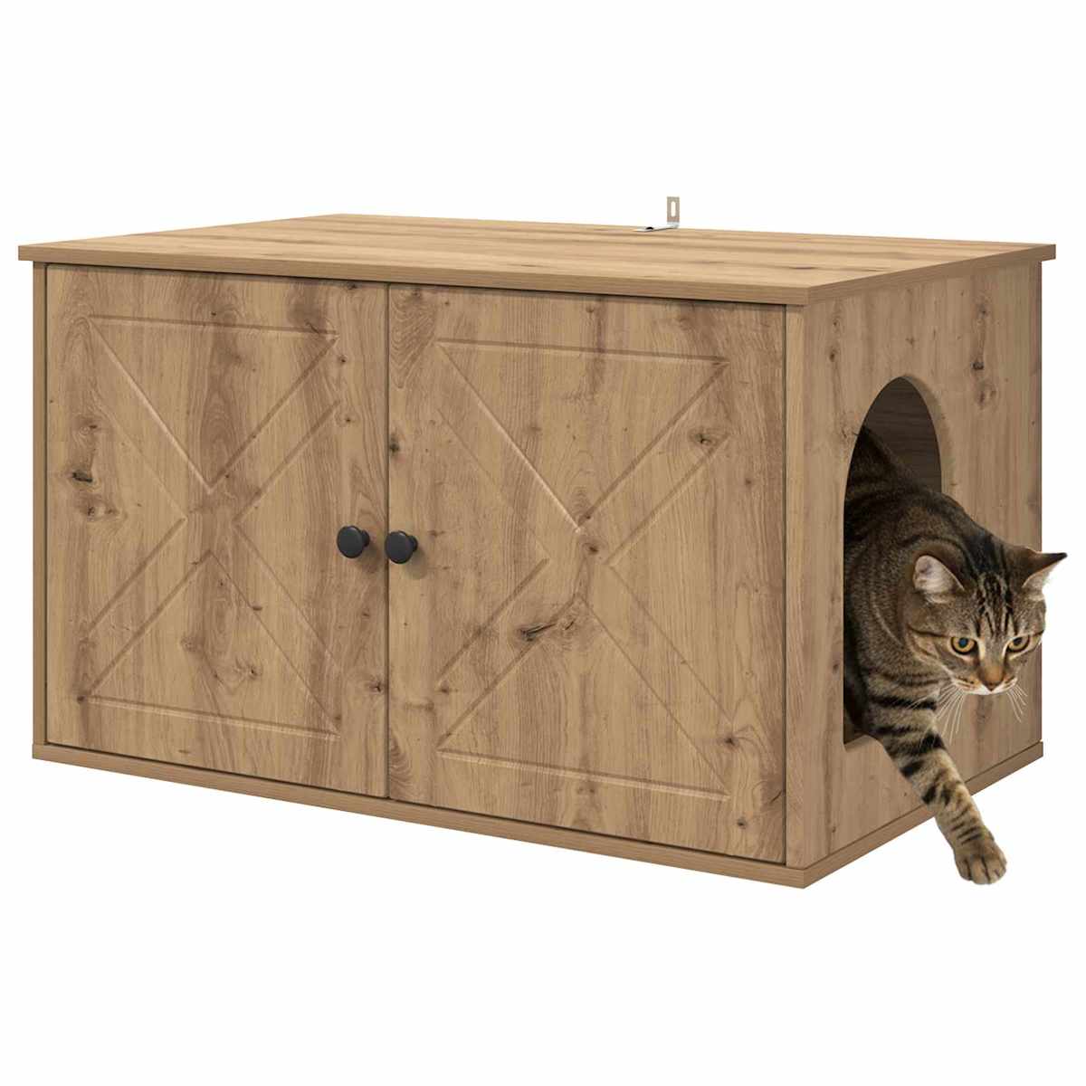 Kat Hus 85 x 55 x 50,5 cm Konstrueret træ - Billede 3