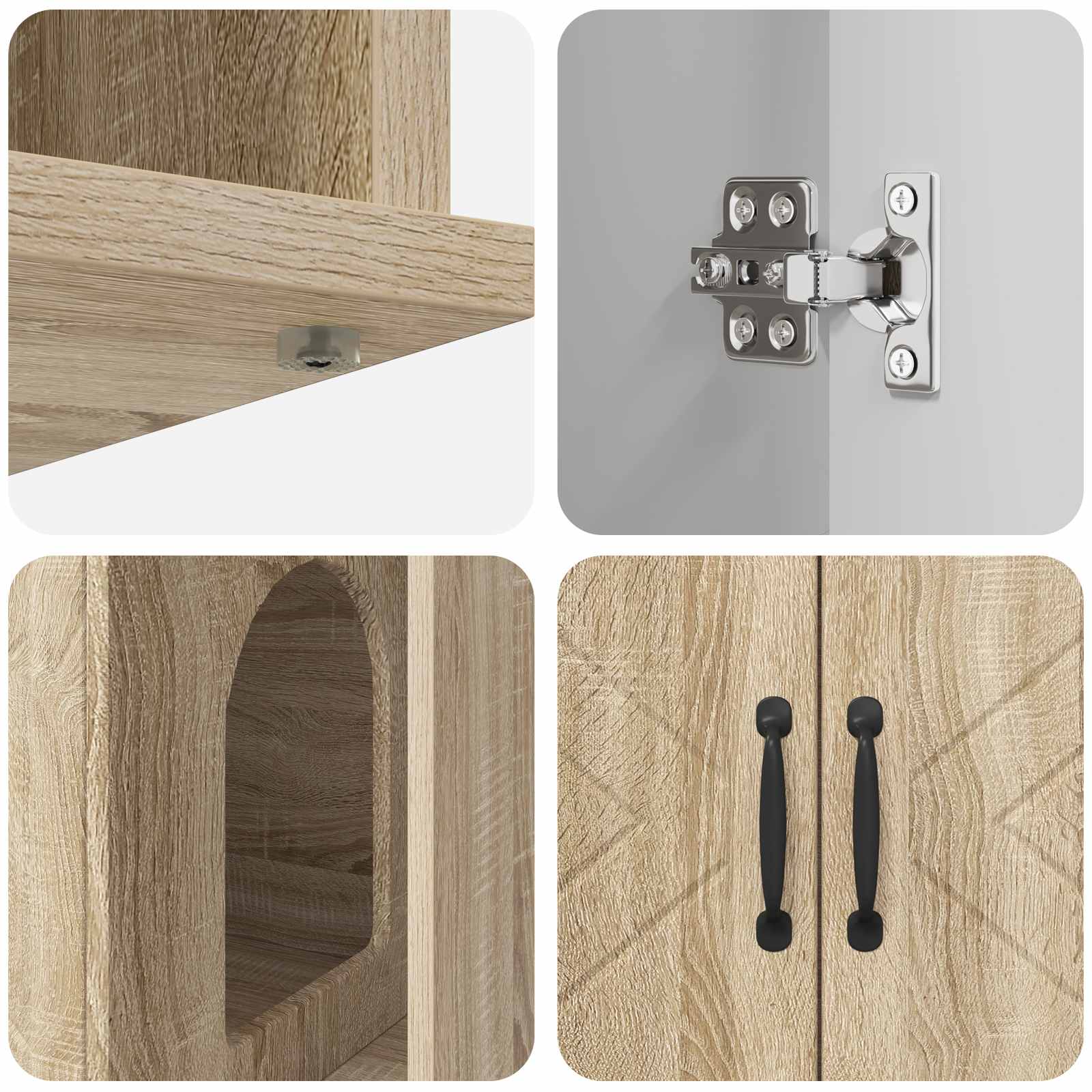 Kattenhuis Sonoma 85 x 55 x 50 cm Bewerkt hout image 9