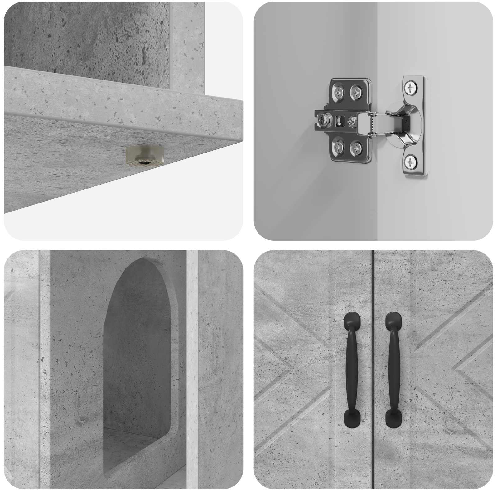 Kattenhuis Beton 85 x 55 x 50 cm Bewerkt hout image 9