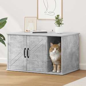 Mačja hiša Beton 85 x 55 x 50 cm Konstruiran les