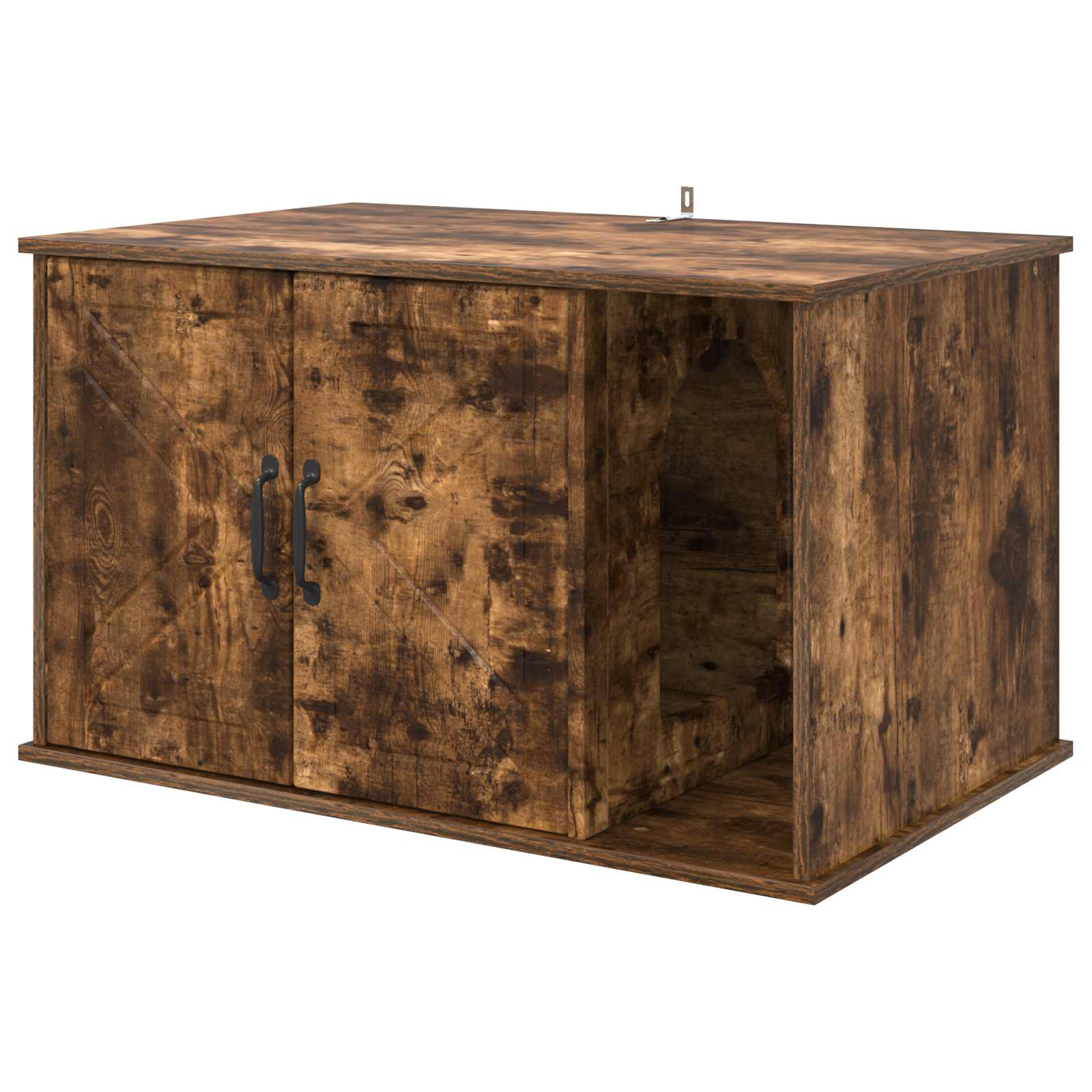 vidaXL Macska Ház Füstölt tölgy 85 x 55 x 50 cm Faanyag