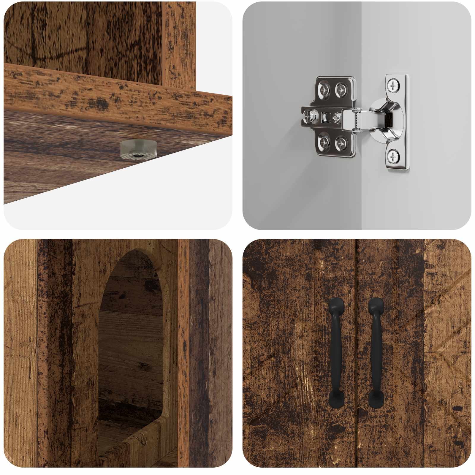 Kattenhuis Oudhout 85 x 55 x 50 cm Bewerkt hout image 9