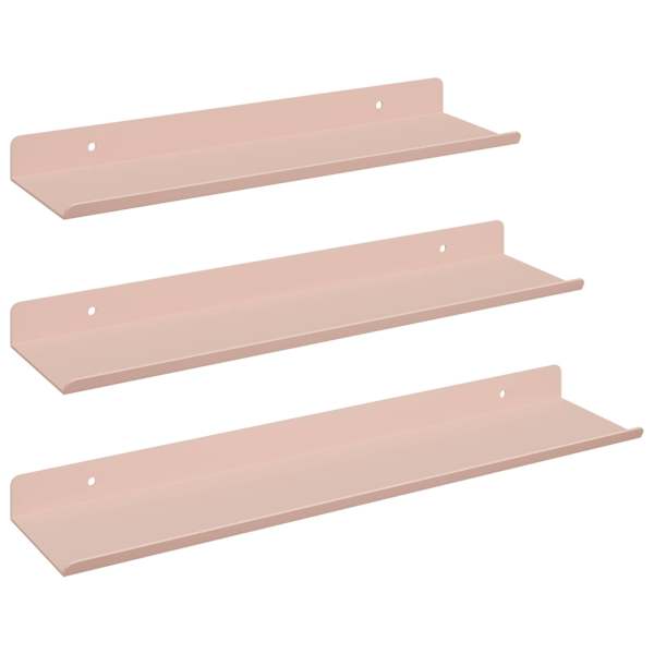 vidaXL Ujuv riiul 3 tk Roosa 40 x 9 x 2,5 cm Teras