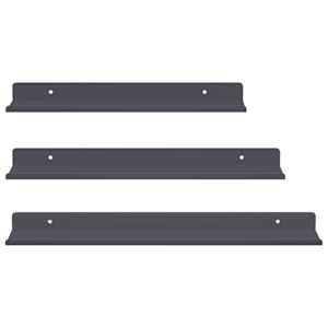 Plovoucí police Nástěnný 3 pcs Antracit 40 x 9 x 2,5 cm Ocel - obrázek 5