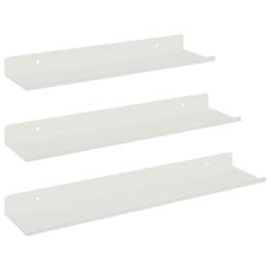 Plovoucí police Nástěnný 3 pcs Bílý 40 x 9 x 2,5 cm Ocel - obrázek 2