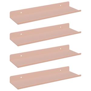 Plovoucí police Nástěnný 4 pcs Růžová 30 x 9 x 2,5 cm Ocel - obrázek 2