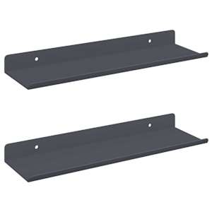 Plovoucí police Nástěnný 2 pcs Antracit 30 x 9 x 2,5 cm Ocel - obrázek 2