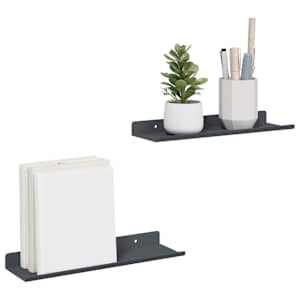 Plovoucí police Nástěnný 2 pcs Antracit 30 x 9 x 2,5 cm Ocel - obrázek 3