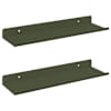 vidaXL Ujuv riiul 2 tk K&uuml;pset roheline 30 x 9 x 2,5 cm Teras