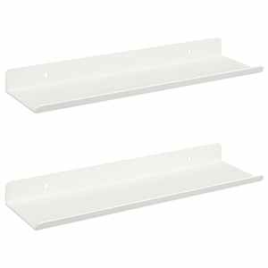 Plovoucí police Nástěnný 2 pcs Bílý 30 x 9 x 2,5 cm Ocel - obrázek 2