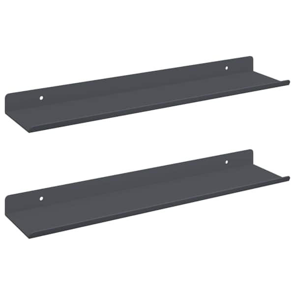 vidaXL Ujuv riiul 2 tk Antratsiit 40 x 8,5 x 2,5 cm Teras