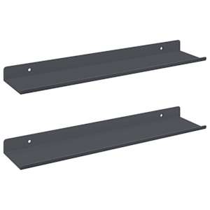 Plovoucí police Nástěnný 2 pcs Antracit 40 x 9 x 2,5 cm Ocel - obrázek 2