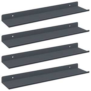 Plovoucí police Nástěnný 4 pcs Antracit 40 x 9 x 2,5 cm Ocel - obrázek 2