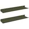 vidaXL Ujuv riiul 2 tk K&uuml;pset roheline 40 x 9 x 2,5 cm Teras