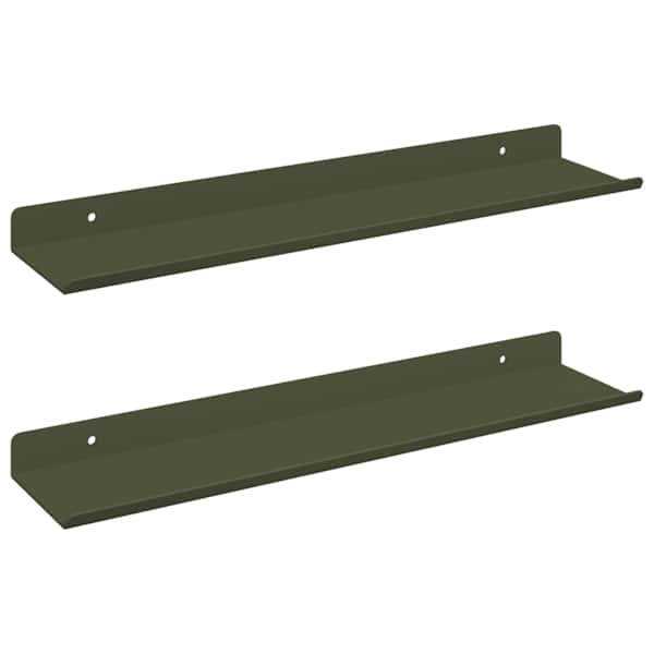 vidaXL Ujuv riiul 2 tk K&uuml;pset roheline 40 x 8,5 x 2,5 cm Teras