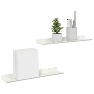 Plovoucí police Nástěnný 2 pcs Bílý 40 x 9 x 2,5 cm Ocel - obrázek 3