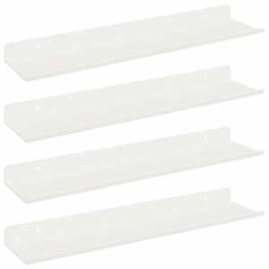 Plovoucí police Nástěnný 4 pcs Bílý 40 x 9 x 2,5 cm Ocel - obrázek 2