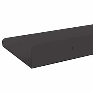Plovoucí police Nástěnný 2 pcs Černý 60 x 8,5 x 2,5 cm Ocel - obrázek 7