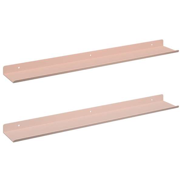 vidaXL Ujuv riiul 2 tk Roosa 60 x 8,5 x 2,5 cm Teras