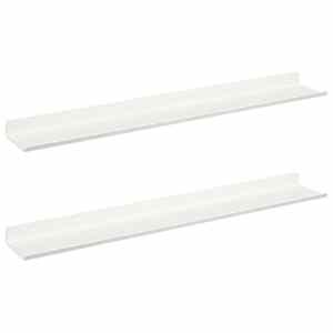 Plovoucí police Nástěnný 2 pcs Bílý 60 x 9 x 2,5 cm Ocel - obrázek 2