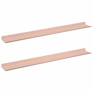 Plovoucí police Nástěnná montáž 2 pcs Růžová 80 x 9 x 2,5 cm - obrázek 2