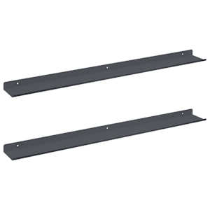 Plovoucí police Nástěnný 2 pcs Antracit 80 x 9 x 2,5 cm Ocel - obrázek 2