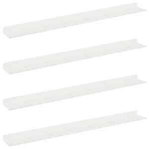 Plovoucí police Nástěnný 4 pcs Bílý 80 x 9 x 2,5 cm Ocel - obrázek 2