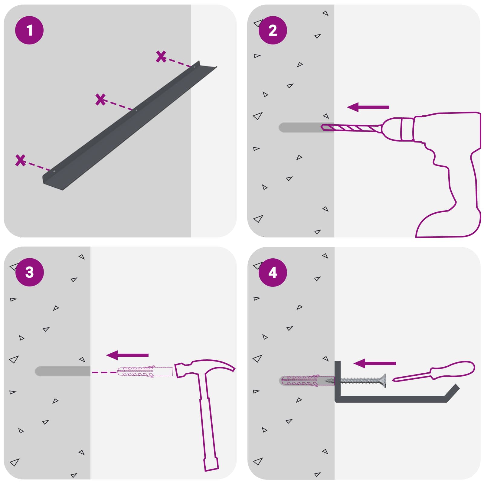 Ležeča polica 2 pcs Antracit 100 x 9 x 2,5 cm Jeklo - slika 10