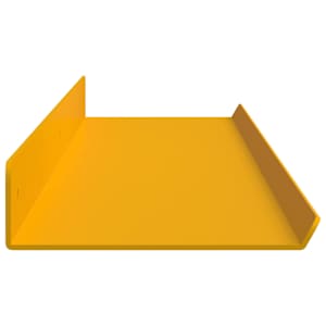 Plovoucí police 4 pcs Hořčicově žlutá 100 x 9 x 2,5 cm Ocel - obrázek 6