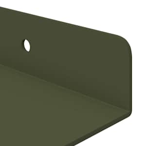 Plovoucí police 2 pcs Olivově zelená 100 x 9 x 2,5 cm Ocel - obrázek 8