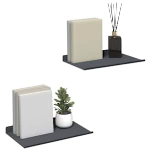 Plovoucí police Nástěnný 2 pcs Antracit 30 x 18 x 2,5 cm Ocel - obrázek 3