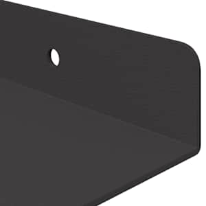 Plovoucí police Nástěnný 4 pcs Černý 40 x 18 x 2,5 cm Ocel - obrázek 8