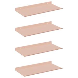 Plovoucí police Nástěnný 4 pcs Růžová 40 x 18 x 2,5 cm Ocel - obrázek 2