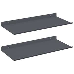Plovoucí police Nástěnný 2 pcs Antracit 40 x 18 x 2,5 cm Ocel - obrázek 2