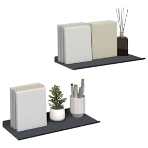 Plovoucí police Nástěnný 2 pcs Antracit 40 x 18 x 2,5 cm Ocel - obrázek 3