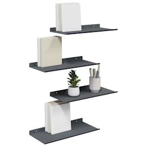 Plovoucí police Nástěnný 4 pcs Antracit 40 x 18 x 2,5 cm Ocel - obrázek 3