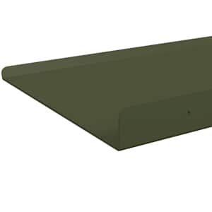 Plovoucí police 2 pcs Olivově zelená 40 x 18 x 2,5 cm Ocel - obrázek 7