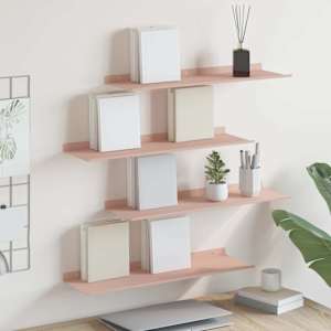 Ležeča polica 4 pcs Roza 60 x 18 x 2,5 cm Jeklo