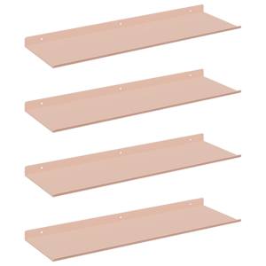 Plovoucí police Nástěnný 4 pcs Růžová 60 x 18 x 2,5 cm Ocel - obrázek 2