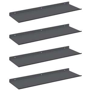 Plovoucí police Nástěnný 4 pcs Antracit 60 x 18 x 2,5 cm Ocel - obrázek 2