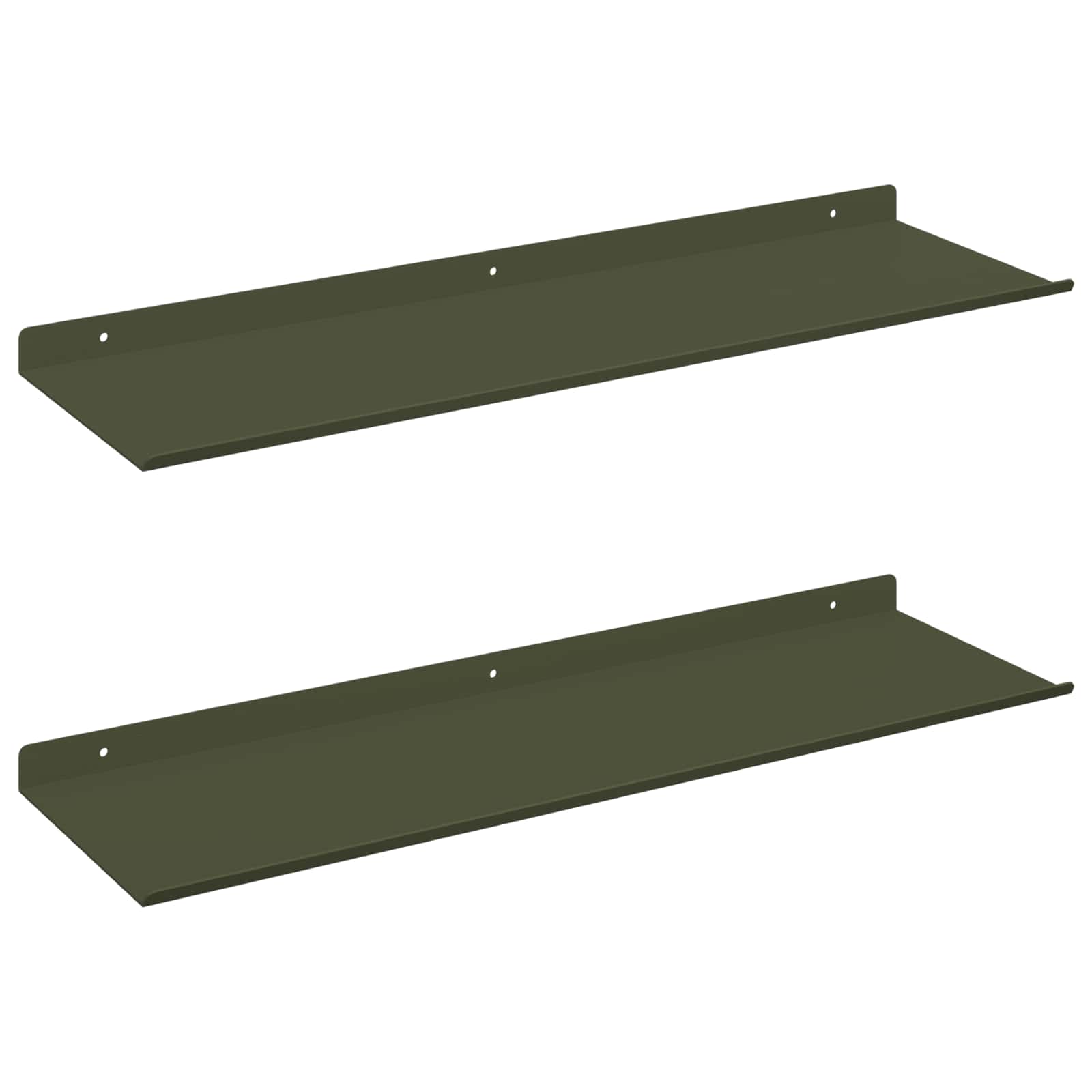 vidaXL Drijvende plank 2 st Olijf Groen 60 x 18 x 2,5 cm Staal, foto 3