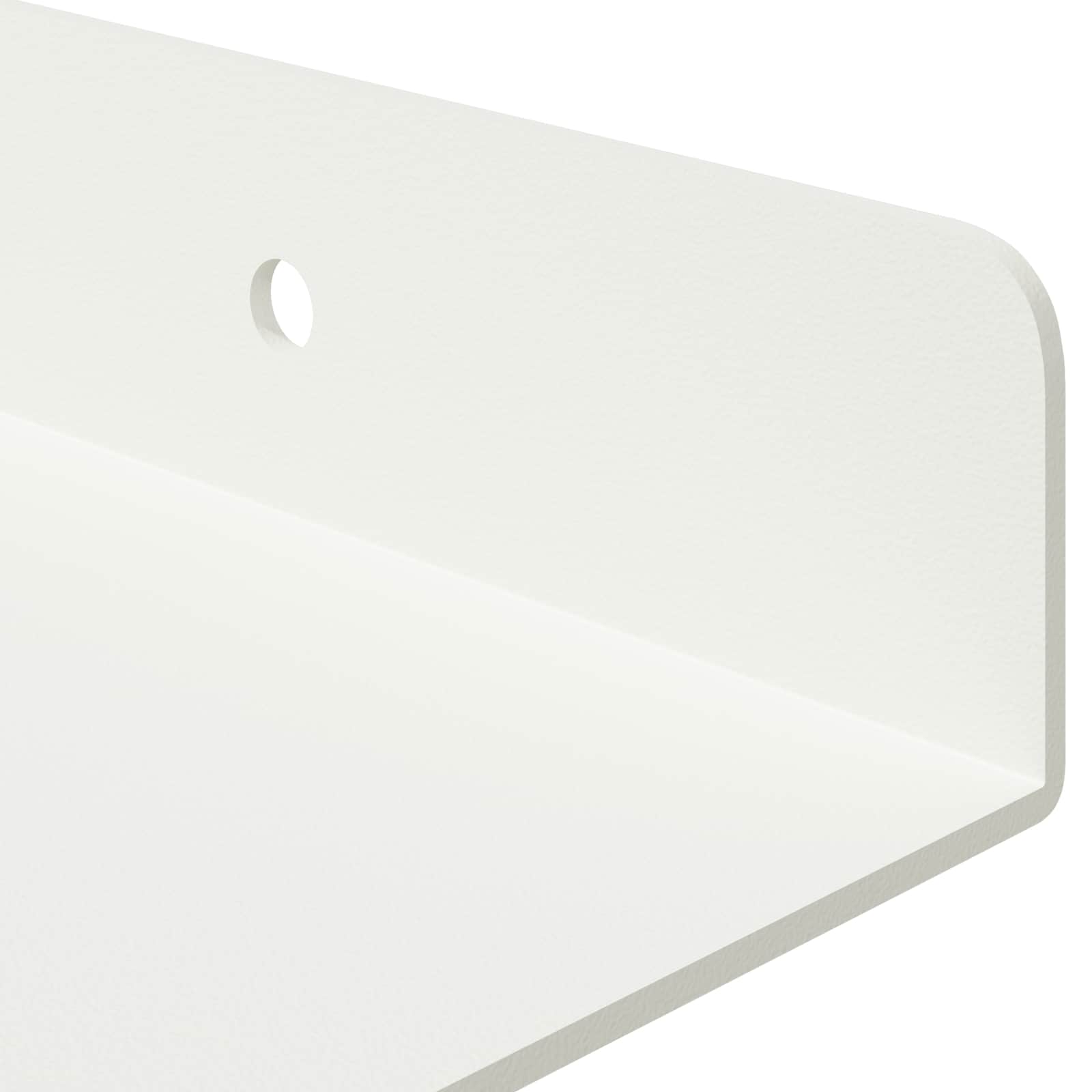 Ležeča polica 4 pcs Bela 60 x 18 x 2,5 cm Jeklo - slika 8