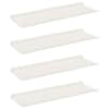 vidaXL Ujuv riiul 4 tk Valge 60 x 18 x 2,5 cm Teras