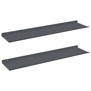 Plovoucí police Nástěnný 2 pcs Antracit 80 x 18 x 2,5 cm Ocel - obrázek 2