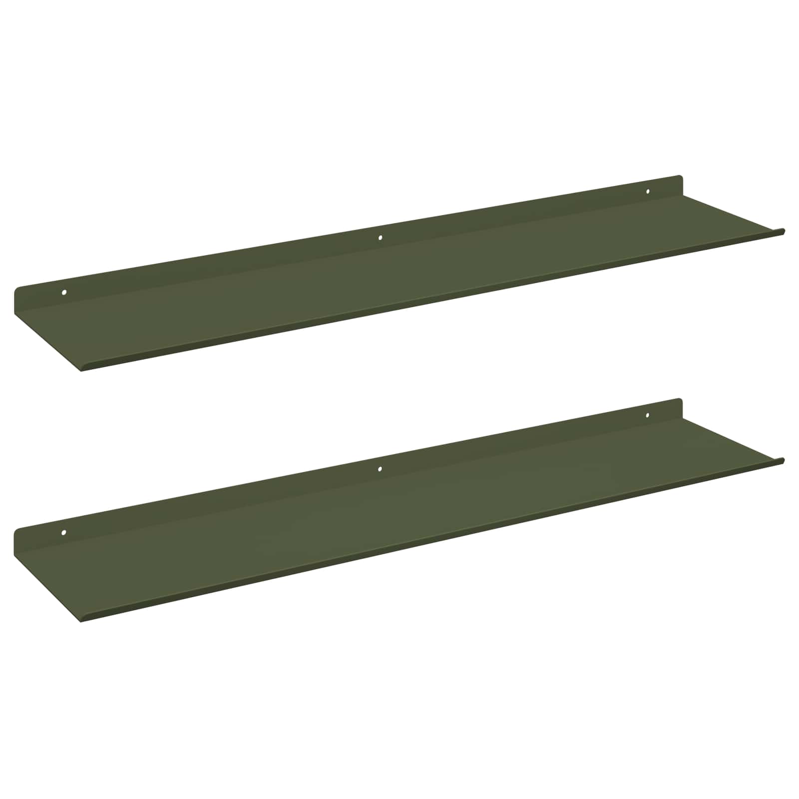vidaXL Drijvende plank 2 st Olijf Groen 80 x 18 x 2,5 cm Staal, foto 3