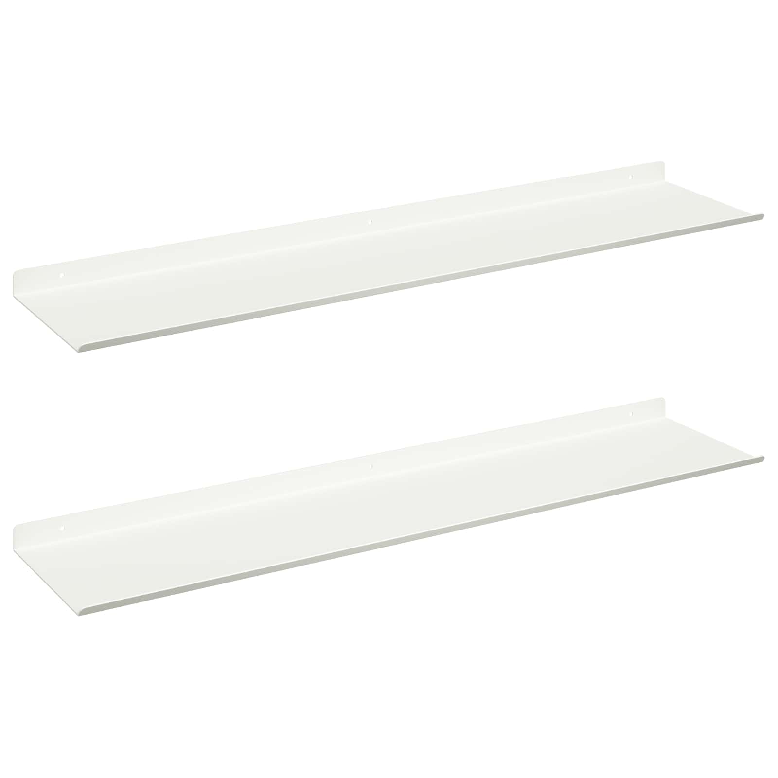 vidaXL Drijvende plank 2 st Wit 80 x 18 x 2,5 cm Staal, foto 3