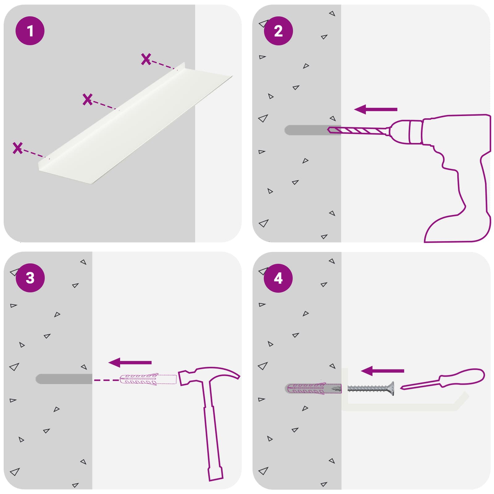 Ležeča polica 2 pcs Bela 80 x 18 x 2,5 cm Jeklo - slika 10